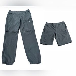 Columbia Titanium Convertible Hiking Pants Women’s 14 Gray Zip Off Trail